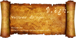 Veltner Áron névjegykártya